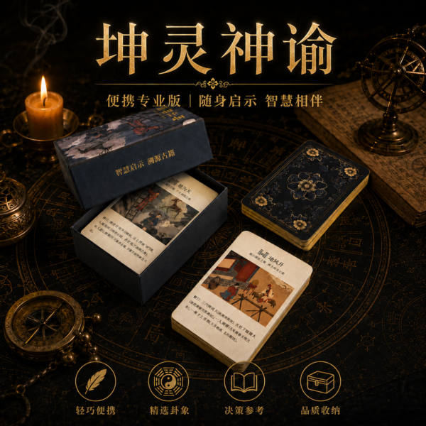 便携专业版・坤靈神諭・周易64卦神諭卡 Divine Oracle of Kunling｜I Ching Oracle Cards