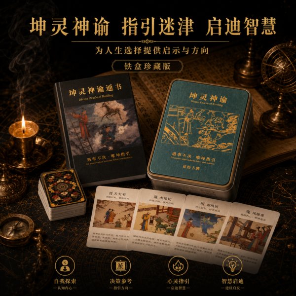 玄铁灵匣・坤靈神諭｜周易64卦神諭卡 Divine Oracle of Kunling｜I Ching Oracle Cards