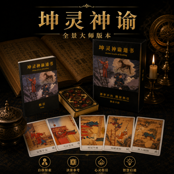 全景大师版・坤靈神諭・周易64卦神諭卡 Divine Oracle of Kunling｜I Ching Oracle Cards